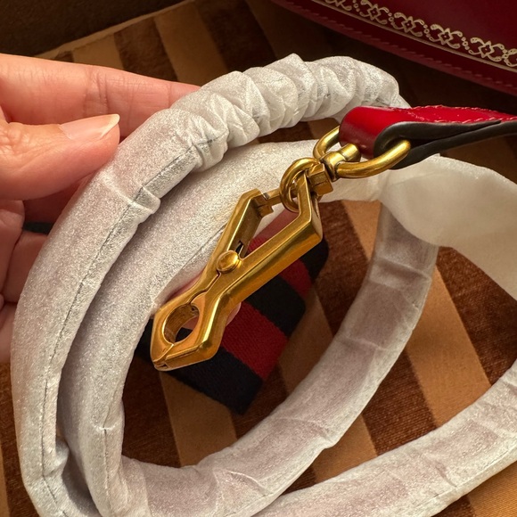 Gucci Bamboo Handle Red Box Leather Special Edition Handbag size M - Picture 15 of 16